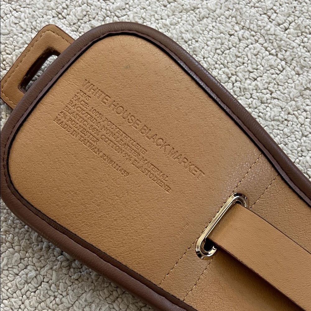 WHBM Brown Raffia Woven Belt with Leather Accents - Picture 6 of 8